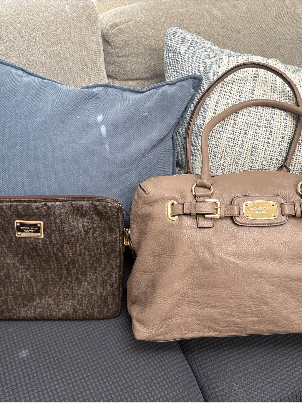 Sold Together! Mk Duffle Bag & Laptop Case